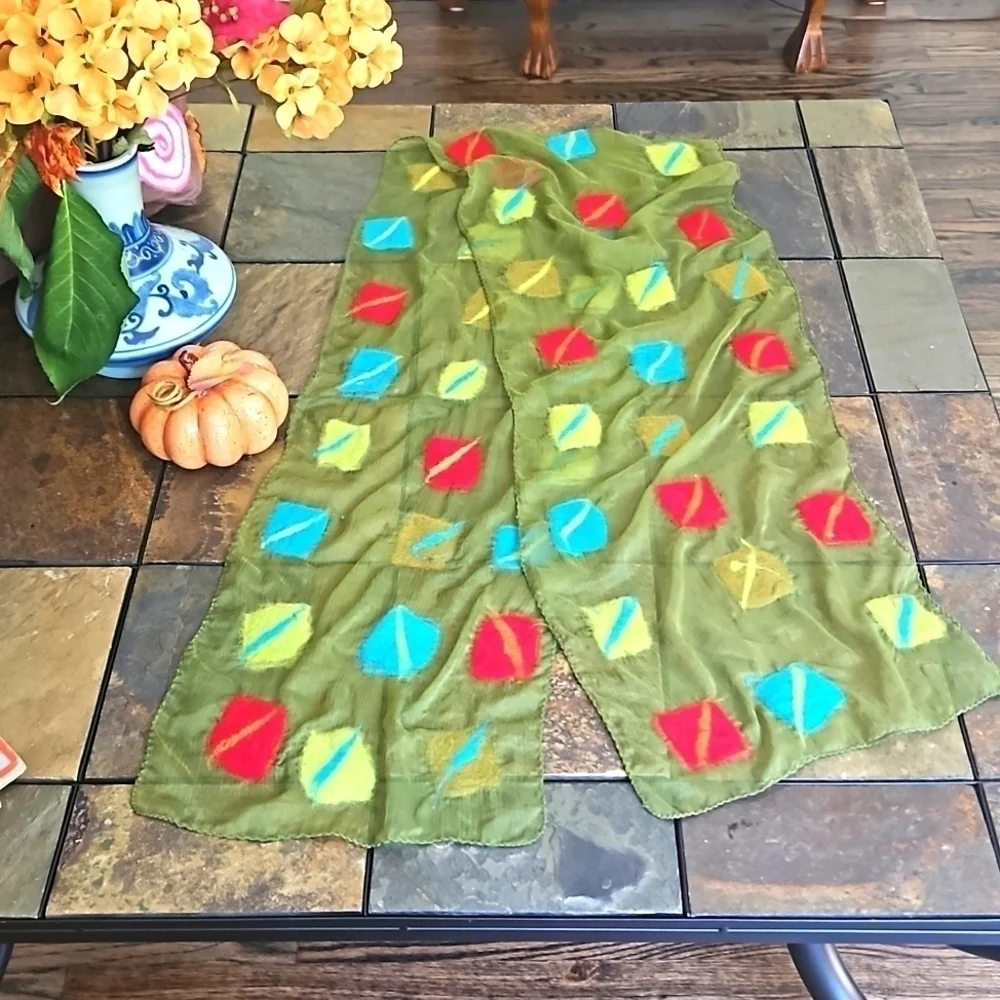 Scarf Handcrafted Wool and Silk NWT 69